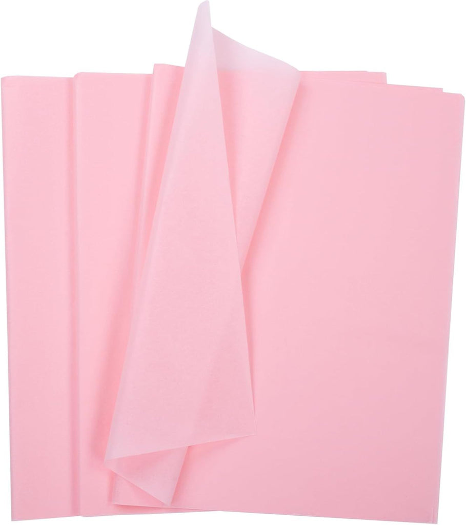 Pink Tissue Paper for Gift Bags 14" x 20" - 140 Sheets Gift Wrapping Tissue Paper Bulk Acid-Free, Ideal for DIY Crafts Weddings Birthday Christmas Holidays Decor