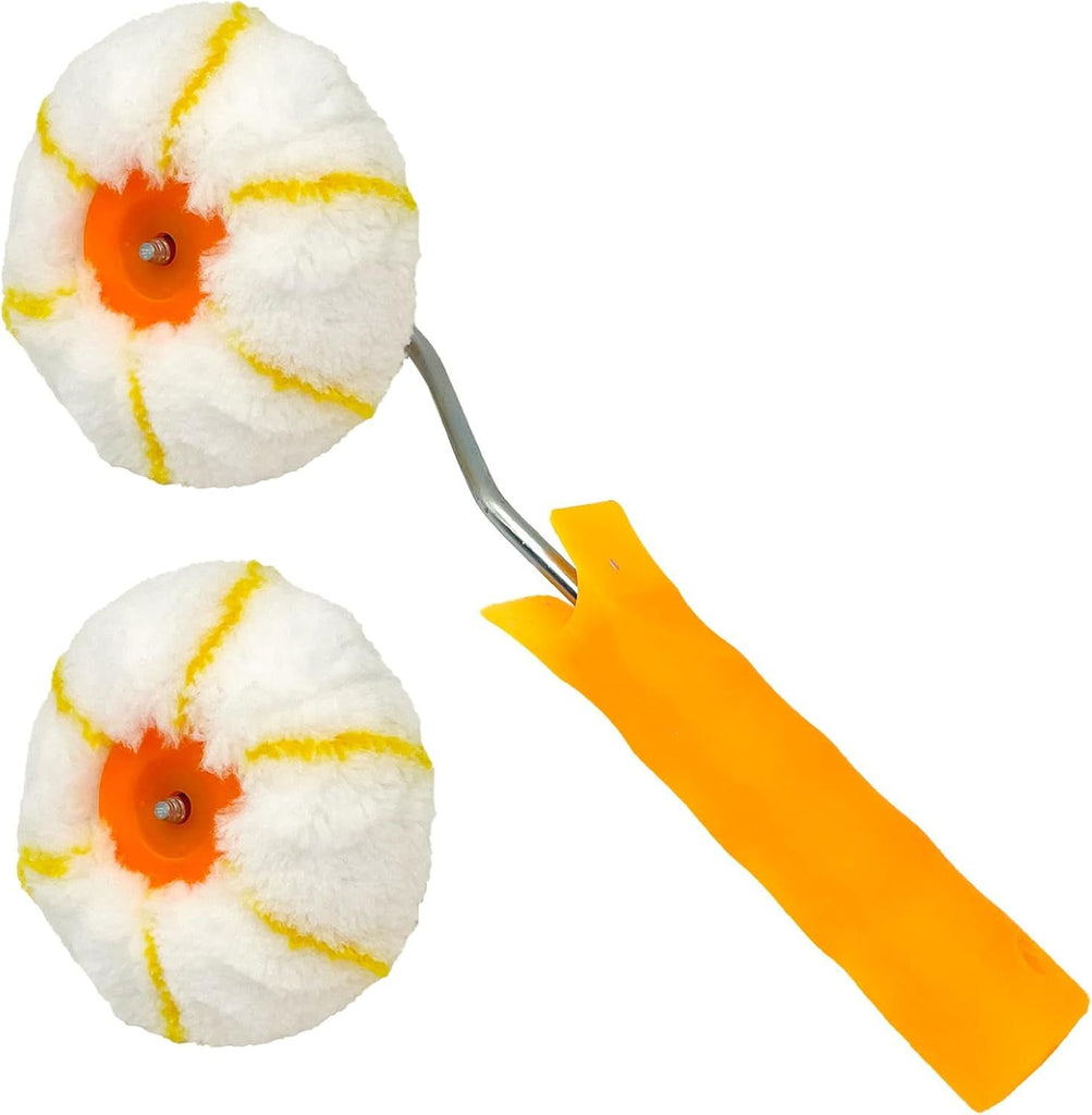 Pipe Paint Roller with Frame, Pipe Painter Refill, Smart Roller Kit for Painting Pipes, Tubepoles, Steel bar, and Curved Surfaces