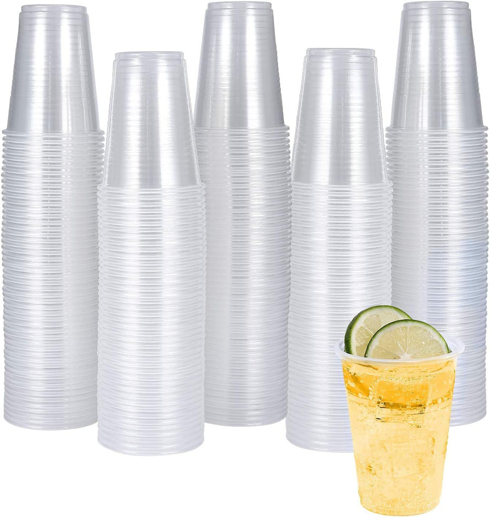 Plastic Cups 300 Pack, Disposable Clear Party Cups for Home, School, Office & Events | Small Transparent Tumblers for Drinks, Samples & Commercial Use