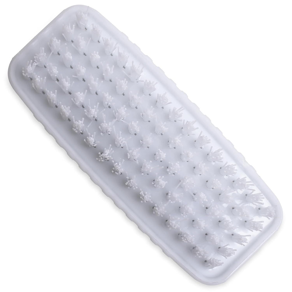 Plastic Hand Brush, Nail Brush With Polypropylene Bristles For Kitchens, Homes, Restaurants, 3.5 Inches, White, Dual Sided