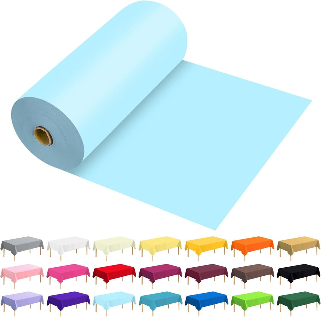 Plastic Table Cover Roll Premium Disposable Plastic Tablecloth for All Type/Shape Tables