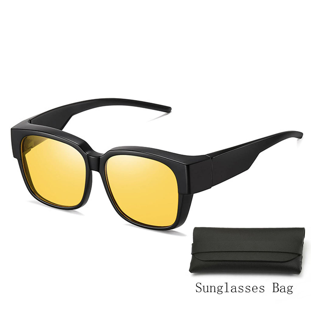 Polarized Wrap Around Sunglasses Fit Over Prescription Glasses for Men Women