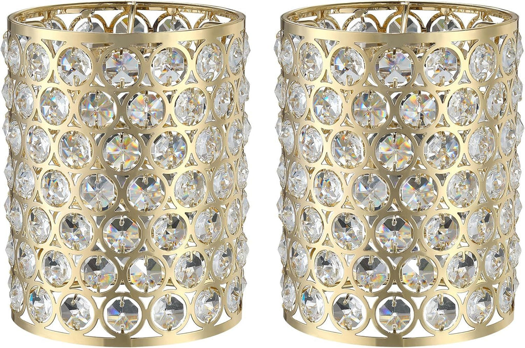 Polyhedral Crystal Metal Pendant Ceiling Chandelier Wall Sconce Lamp Replacement Covers