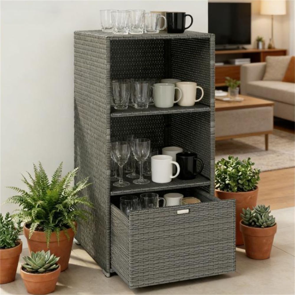 Pool towel rack, storage rack, storage cabinet, storage rack, shelf, dark gray