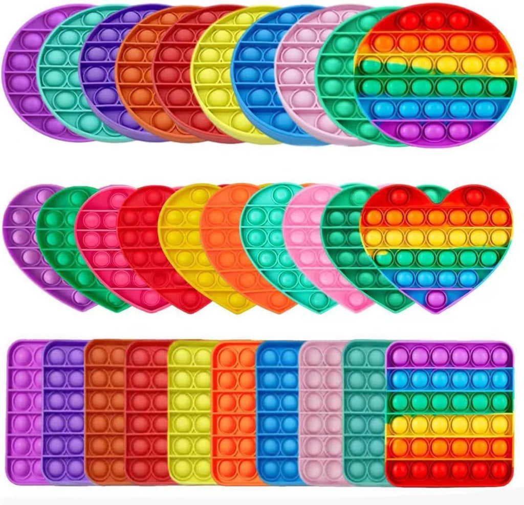 Pop Bubble Fidget Sensory Toys, Pop Toy Bulk for Party Favor, Classroom Student Prizes Easter Basket Goodie Bag Stuffers Christmas