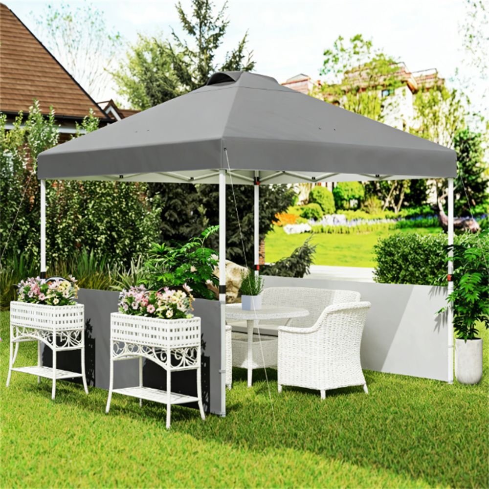 Pop up canopy tent, sunshade, carport, pavilion, dark gray