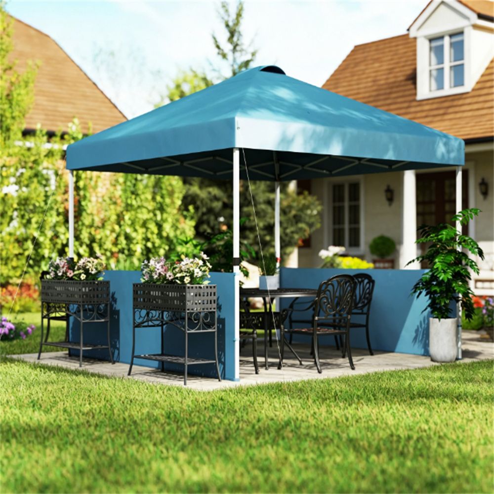 Pop up canopy tent, sunshade, carport, pavilion, sea blue