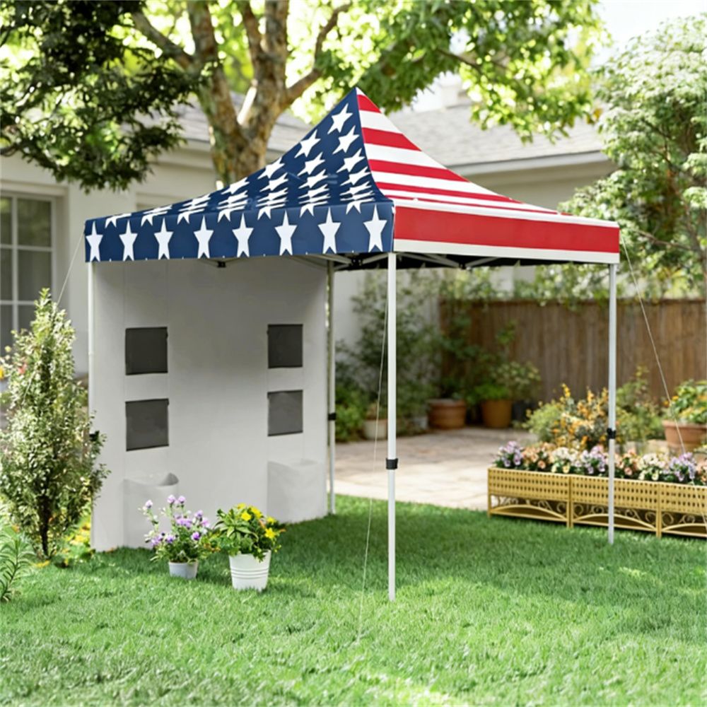 Pop up canopy tent, sunshade, pavilion, American flag