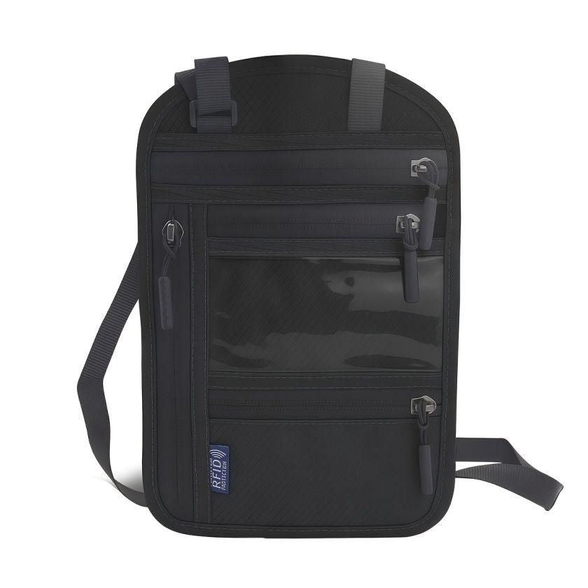 Portable Anti-Scan Travel Document Organizer, Lightweight Neck Wallet for Men Women Travel Cruise