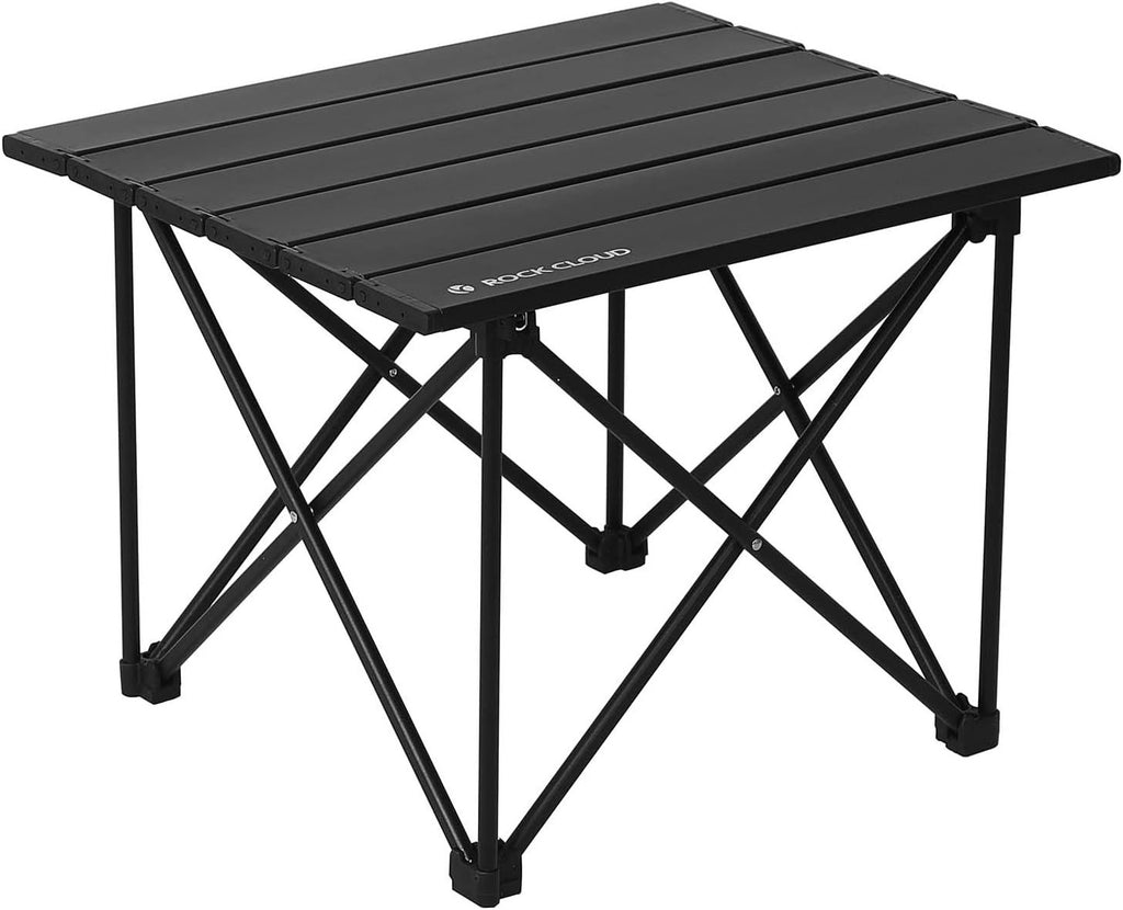 Portable Camping Table Ultralight Aluminum Camp Table Folding Compact Beach Table for Camping Hiking Backpacking Outdoor Picnic(Reinforced Frame-Small)