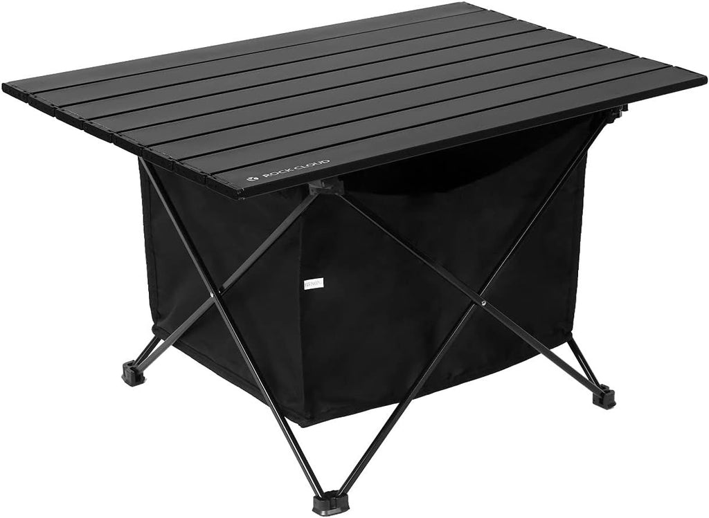 Portable Camping Table Ultralight Aluminum Camp Table with Storage Bag Folding Beach Table for Camping Hiking Backpacking Outdoor Picnic, Size L