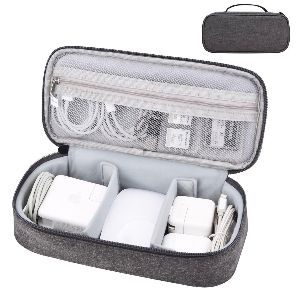 Portable Compartmentalized Digital Storage Bag, Organizer for Chargers & Data Cables, Power Supply Storage Pouch for Business Trips & Travel