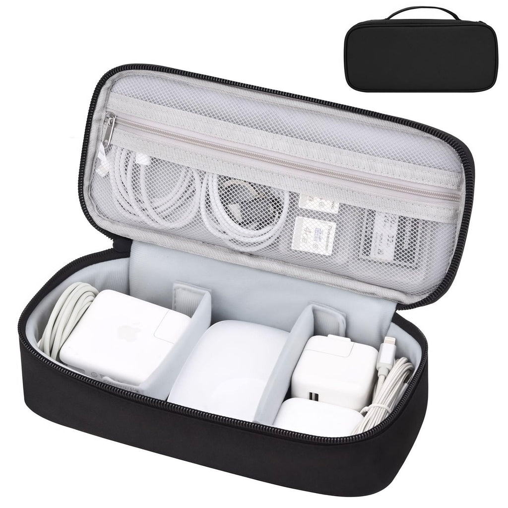 Portable Compartmentalized Digital Storage Bag, Organizer for Chargers & Data Cables, Power Supply Storage Pouch for Business Trips & Travel