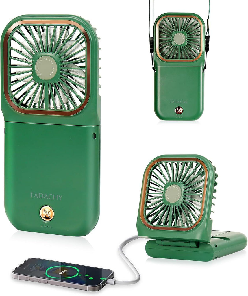 Portable Fan Rechargeable, Mini Handheld Fan,Electric Personal Fan 3000mAh Battery Operated Hand Held Fan with Lanyard,Small Fan for Desk Office Outdoor Indoor