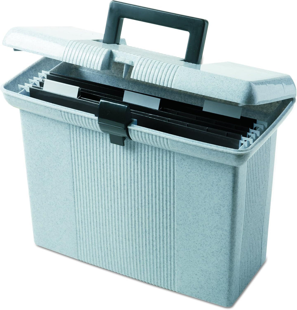 Portable File Box, Granite, 11" H x 14" W x 6-1/2" D (41737)