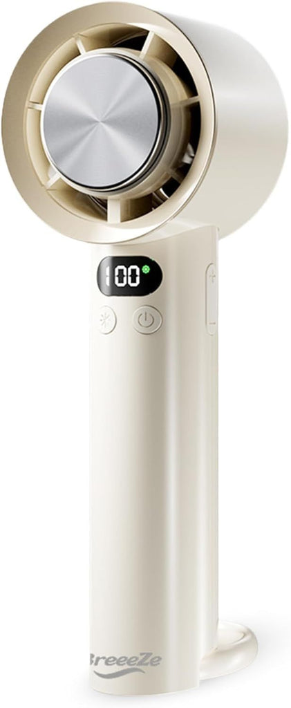 Portable Handheld High Speed Turbo Fan for Indoor/Outdoor,4000mAh Handheld Personal Pocket Fan for Powerful Airflow,15Hrs,100 Speeds Adjustable,Digital Display,Gifts Travel,Outdoor Activites,Camping