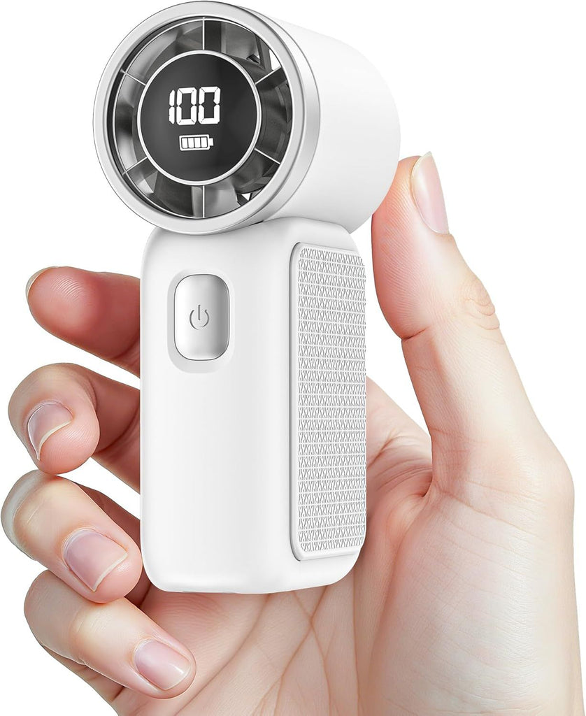 Portable Handheld Mini Fan, 6 Gear Wind, Hand Small Travel Personal Held Fans, Rechargeable Turbo Fan, Gifts for Women Men, for Camping Vacation Outdoor