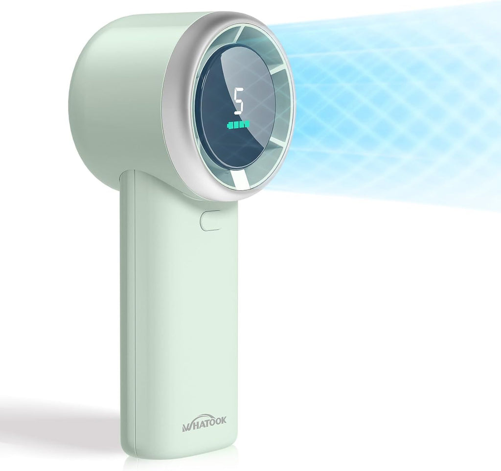 Portable Handheld Mini Fan: High Speed Cooling Fan, 10 Hours Battery Life, USB Rechargeable, Small Essentials for Women, Beach Travel, Vacation
