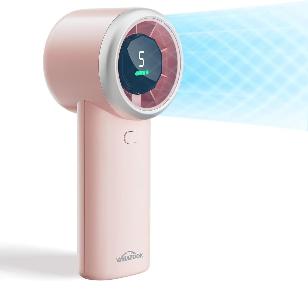 Portable Handheld Mini Fan: High Speed Cooling Fan, 10 Hours Battery Life, USB Rechargeable, Small Essentials for Women, Beach Travel, Vacation
