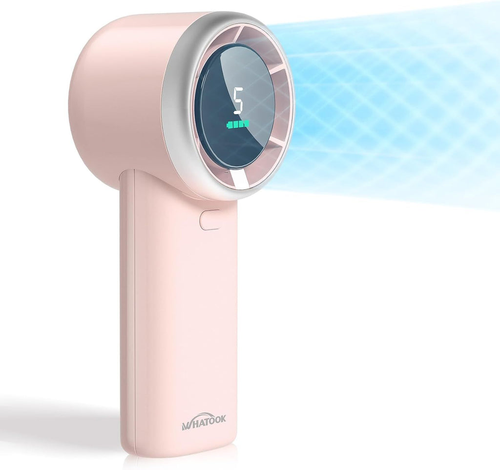 Portable Handheld Mini Fan: High Speed Cooling Fan, 10 Hours Battery Life, USB Rechargeable, Small Essentials for Women, Beach Travel, Vacation