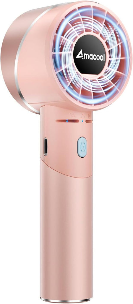 Portable Handheld Turbo Fan, Mothers Day Gifts for Mom Her Women Girl, Cool Metal Body, Rechargeable Battery Personal Fan, Mini Pocket Fans for Camping Outdoor Travel Cruise Makeup Essentials