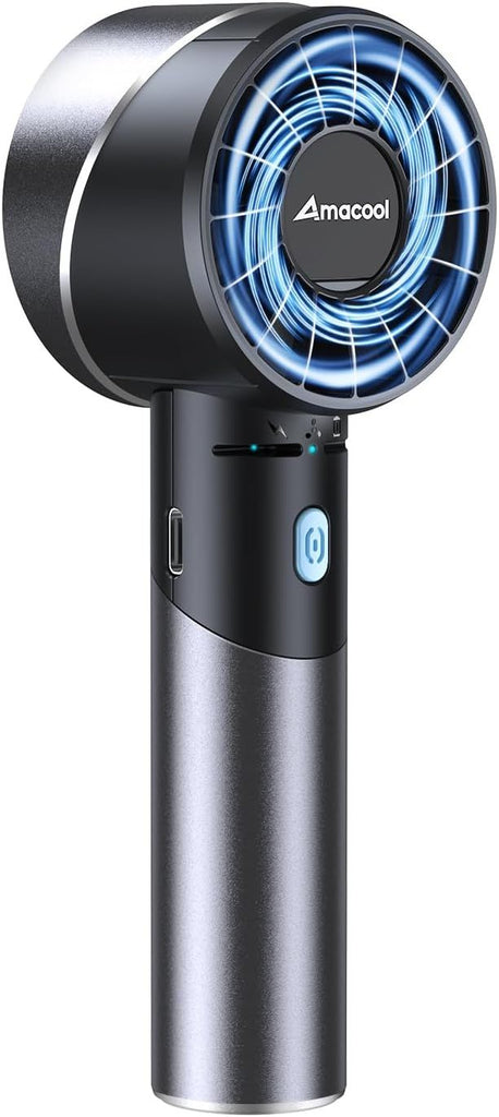 Portable Handheld Turbo Fan, Mothers Day Gifts for Mom Her Women Girl, Cool Metal Body, Rechargeable Battery Personal Fan, Mini Pocket Fans for Camping Outdoor Travel Cruise Makeup Essentials