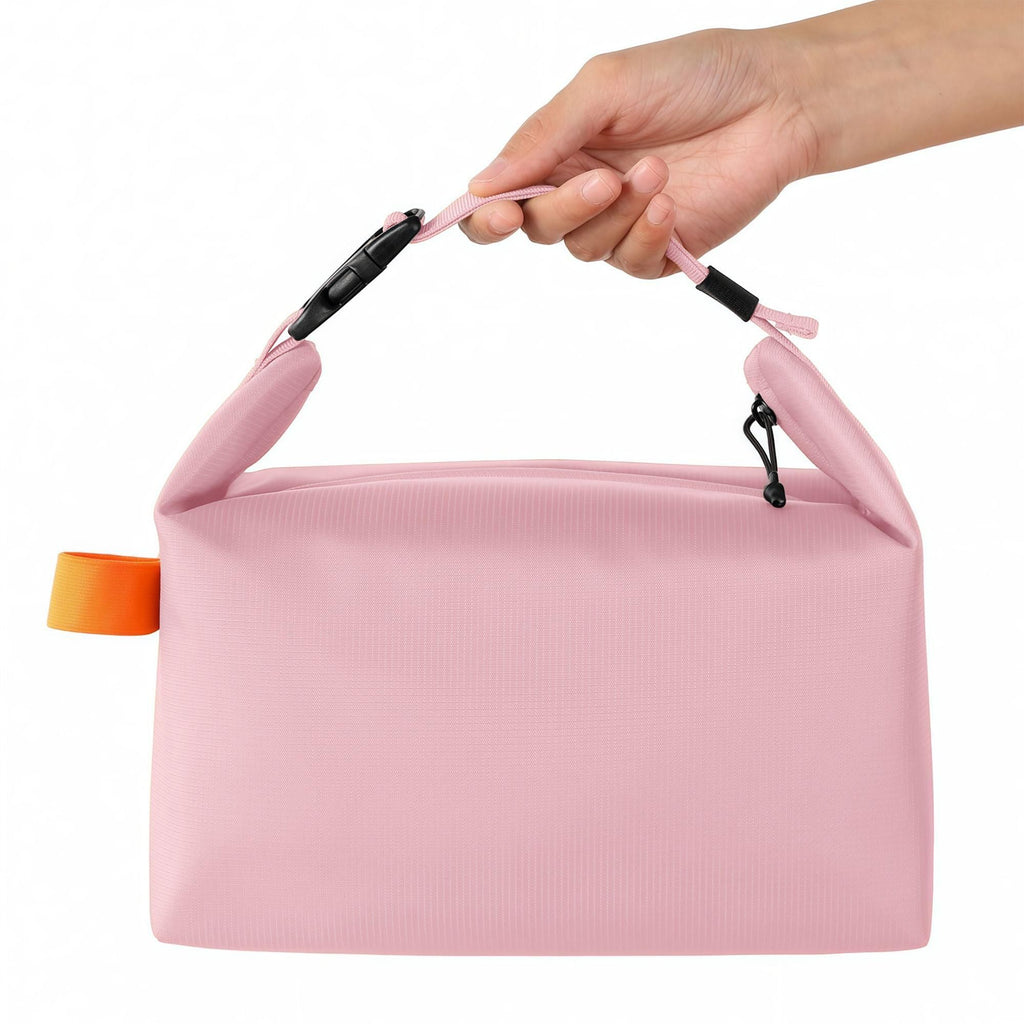 Portable Mini Insulated Storage Bag, Waterproof Oxford Cloth Cooler & Warmer Lunch Bag, Compact Outdoor Carry Insulated Pouch