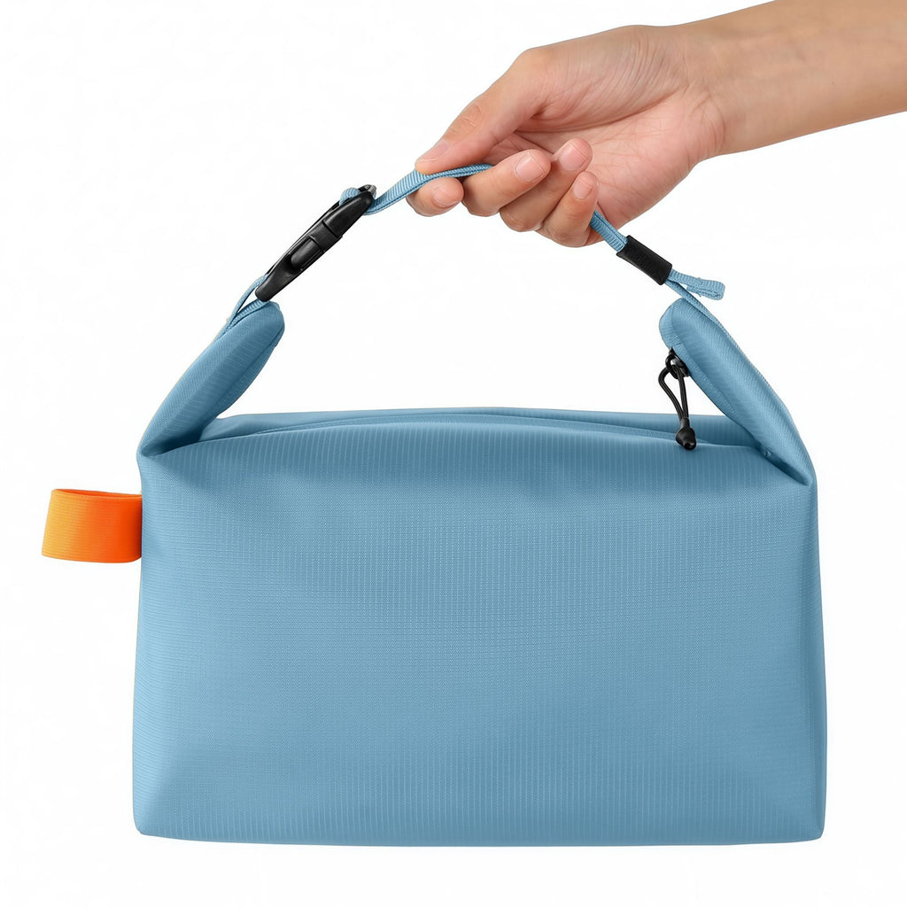 Portable Mini Insulated Storage Bag, Waterproof Oxford Cloth Cooler & Warmer Lunch Bag, Compact Outdoor Carry Insulated Pouch