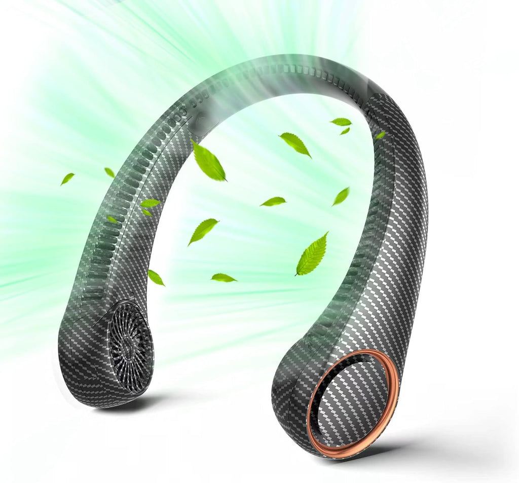 Portable Neck Fan, Hands Free Bladeless, 360° Cooling Personal Fan,Wearable Quiet Fan for Outdoor Indoor, Birthday Gifts for Men Women Mom Dad, 4000mAh Battery USB Rechargeable, 3-Speeds