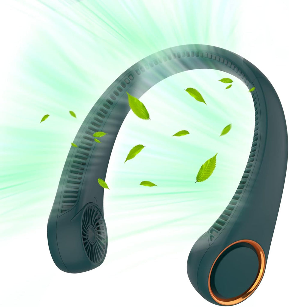 Portable Neck Fan, Hands Free Bladeless, 360° Cooling Personal Fan,Wearable Quiet Fan for Outdoor Indoor, Birthday Gifts for Men Women Mom Dad, 4000mAh Battery USB Rechargeable, 3-Speeds