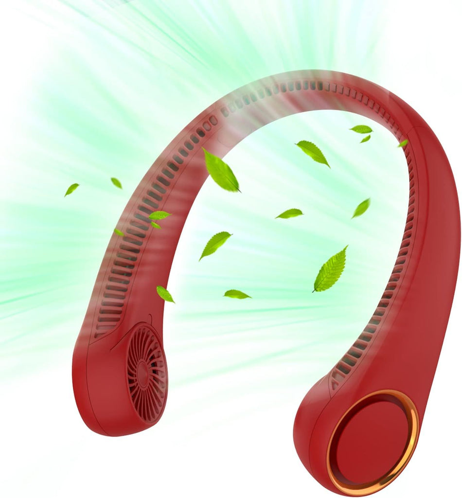 Portable Neck Fan, Hands Free Bladeless, 360° Cooling Personal Fan,Wearable Quiet Fan for Outdoor Indoor, Birthday Gifts for Men Women Mom Dad, 4000mAh Battery USB Rechargeable, 3-Speeds
