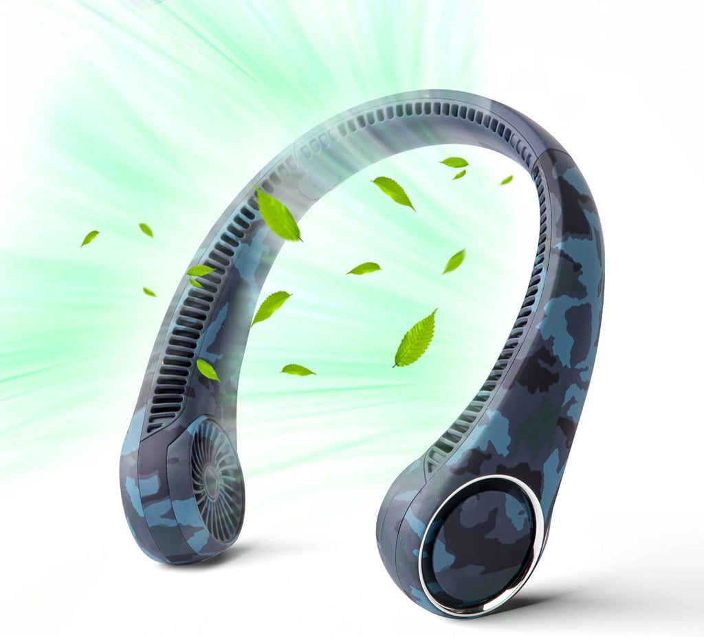 Portable Neck Fan, Hands Free Bladeless, 360° Cooling Personal Fan,Wearable Quiet Fan for Outdoor Indoor, Birthday Gifts for Men Women Mom Dad, 4000mAh Battery USB Rechargeable, 3-Speeds