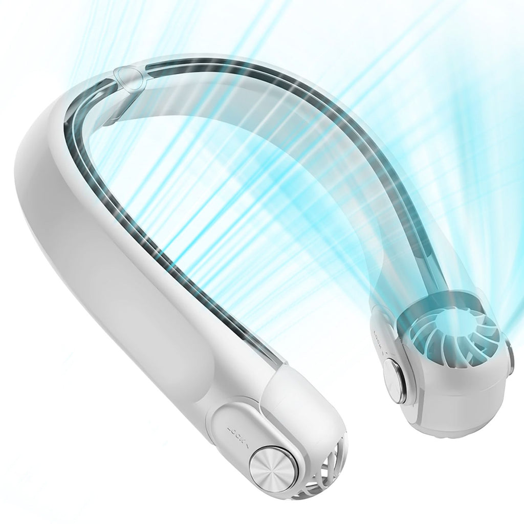 Portable Neck Hanging Fan Hands-free Cooling Personal Fan with 3 Speeds 360ºAir Flow Adjustable Neck Width for Home Office Travel Dormitory
