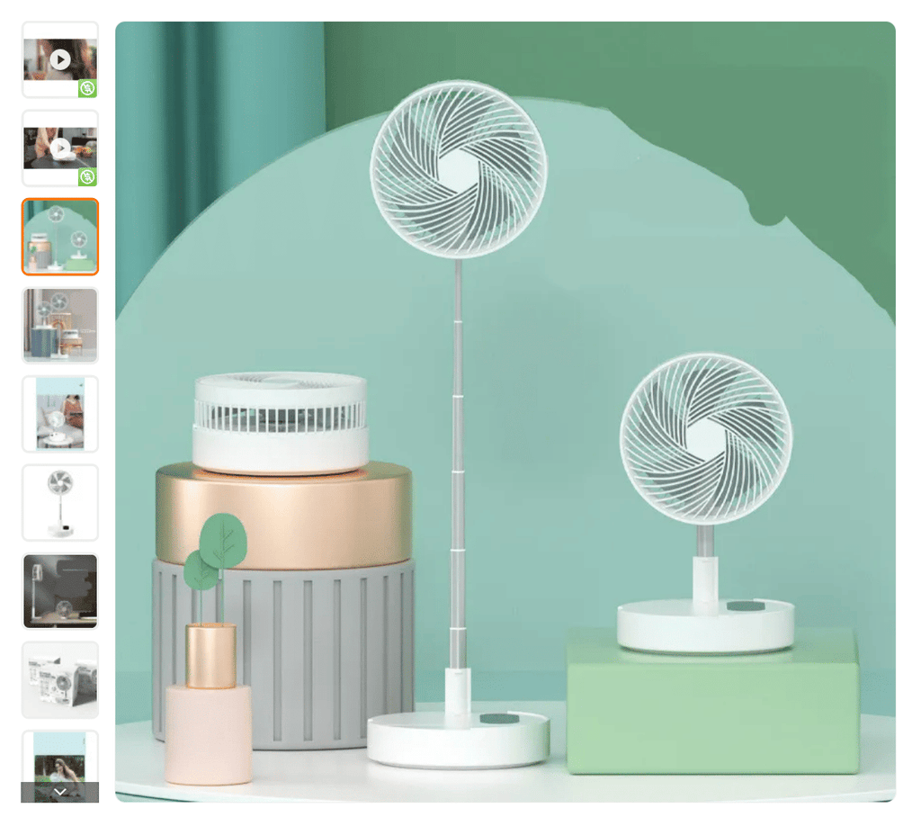 Portable Oscillating Standing Fan - 7200mAh Rechargeable Battery Foldable Desk Travel Camping Pedestal Fan, Stand Up Tall Floor Fan for Sleeping Bedroom Home