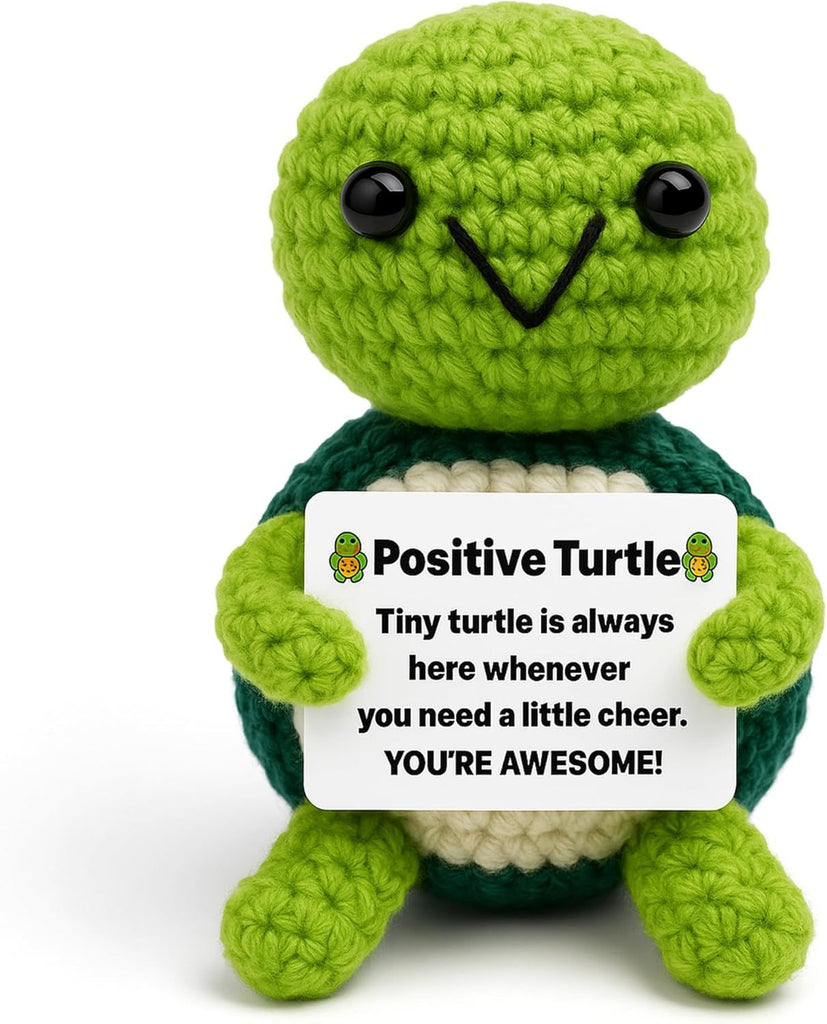 Positive Crochet Animals Handmade Emotional Support Crochet Doll Desk Decor