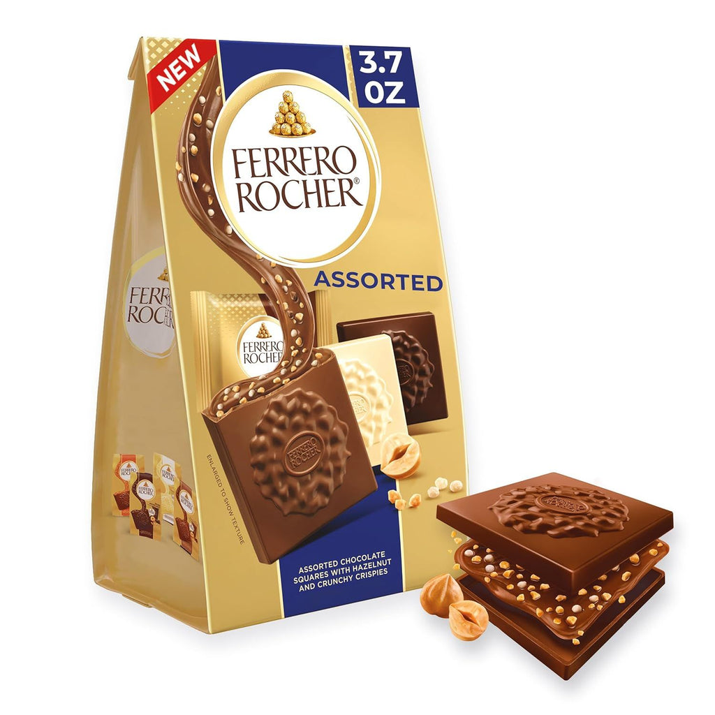 Premium Assorted chocolate squares, Individually Wrapped Chocolates, Great for Sharing or Gifting, 3.7 oz
