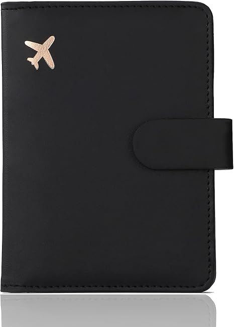 Premium Leather Passport Holder Covers Case, Waterproof Rfid Blocking Travel Wallet Passport Holder with Pen Holder, Cute Passport Book for Women/Men