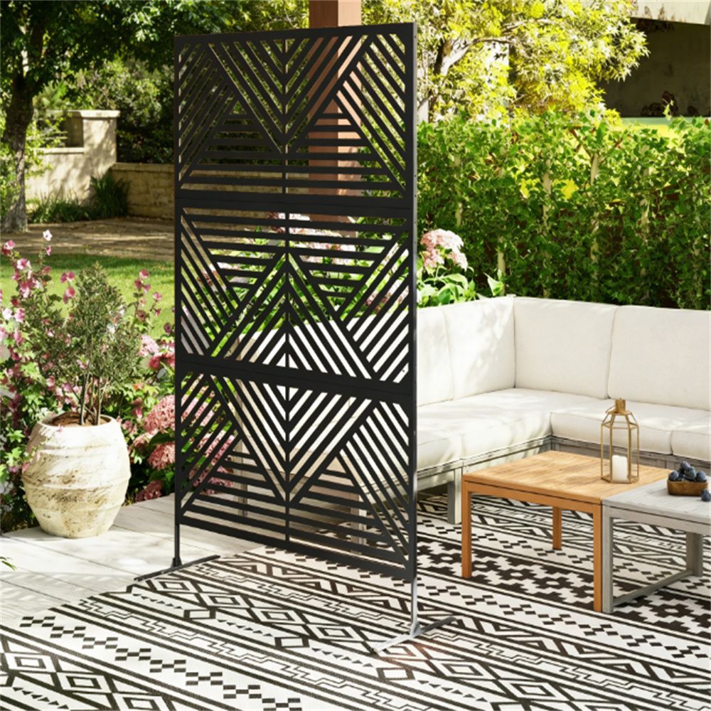Privacy fence screen, outdoor privacy screen, plant climbing frame, black