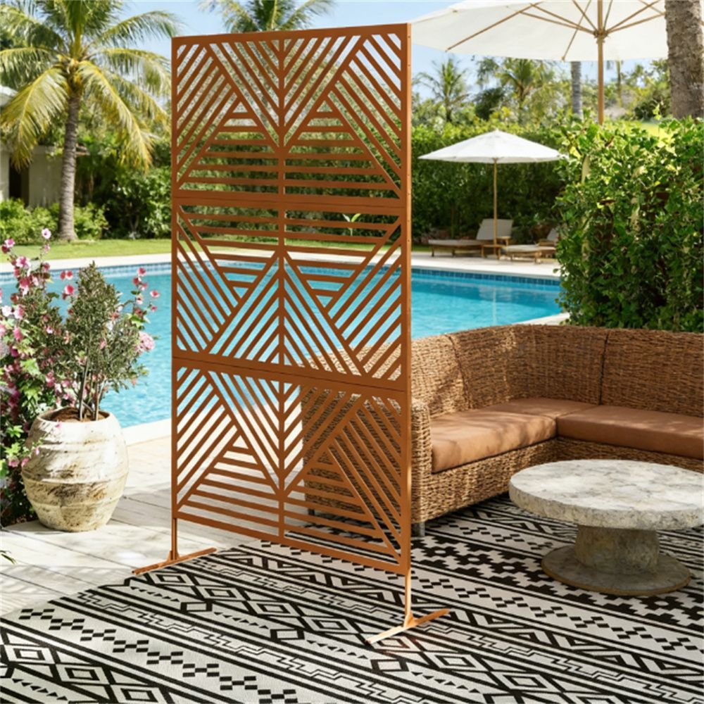 Privacy fence screen, outdoor privacy screen, plant climbing frame, brown
