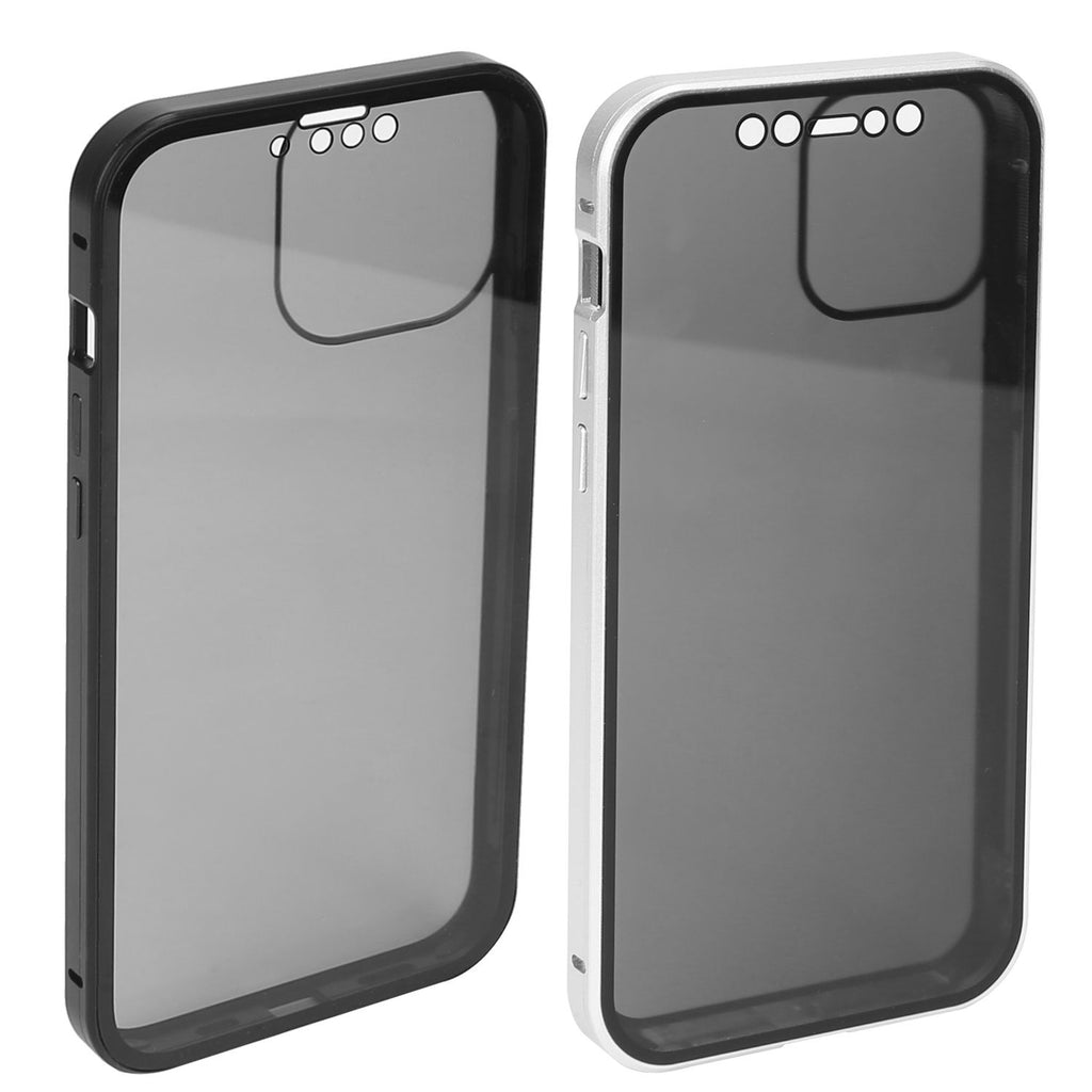 Privacy Magnetic Phone Case 360° Full Protection Anti Spy Phone Cover Double Sided Tempered Glass Magnet Absorption