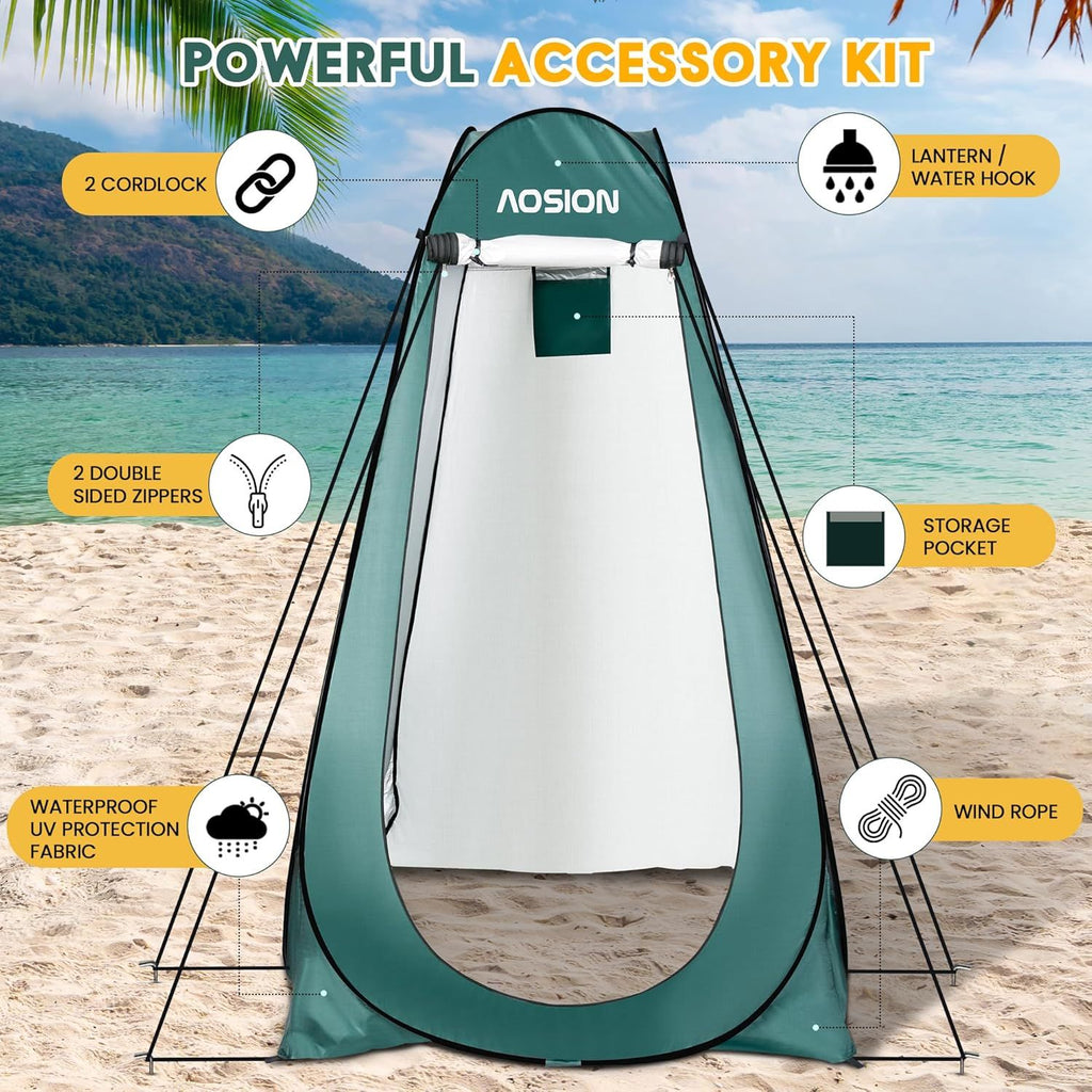 Privacy Shower Tent,Pop Up Changing Tent,Camp Bathroom Changing Dressing Room,Sun Sunshade Canopy Outdoor Rain Shelter for Camping Hiking Beach Picnic Fishing