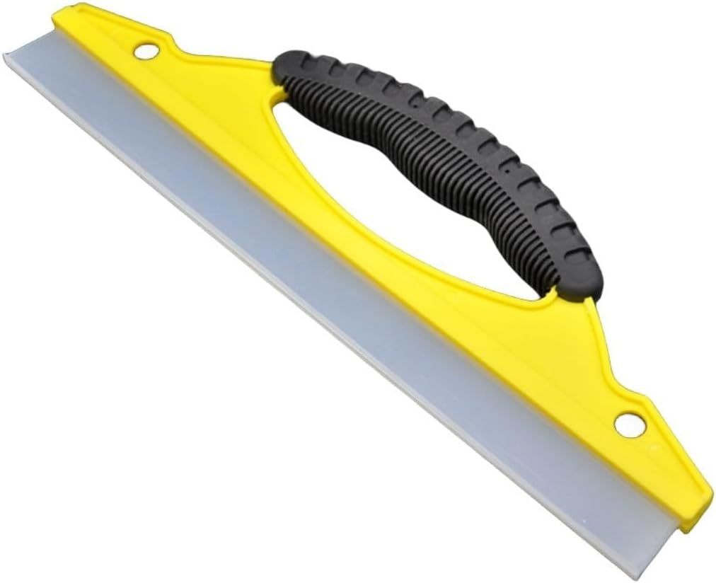 Professional Grade Silicone Windshield Squeegee - Streak-Free Drying for Glass, Paint & Chrome, Flexible Edge for Auto Detailing,12-inch (Yellow)