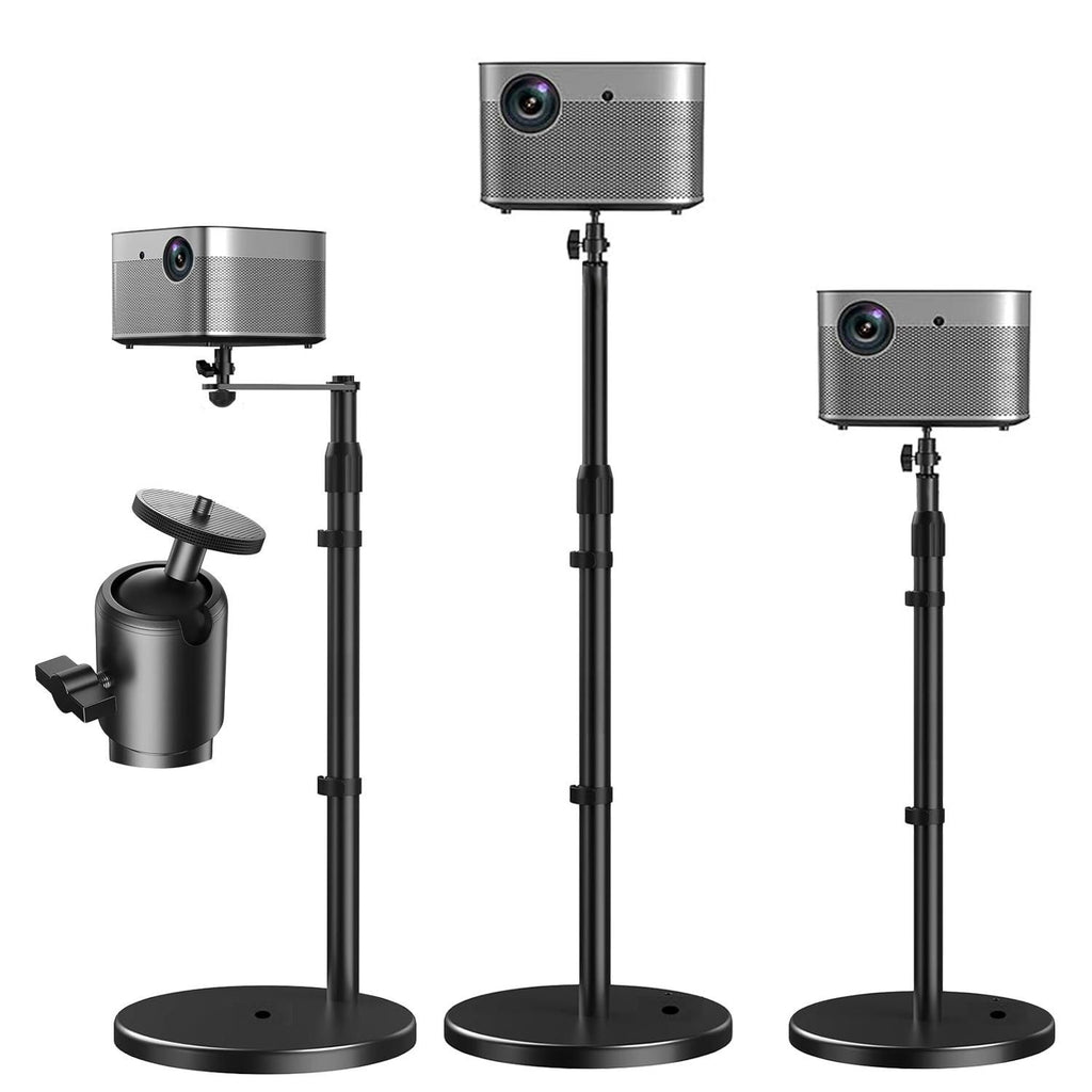 Projector Stand Height adjustable 28"-52" Tall Floor Stands w 3 Mounting Options 360?Rotatable Ball Head Heavy Duty Multipurpose Soporte Para Proyector for Home Office