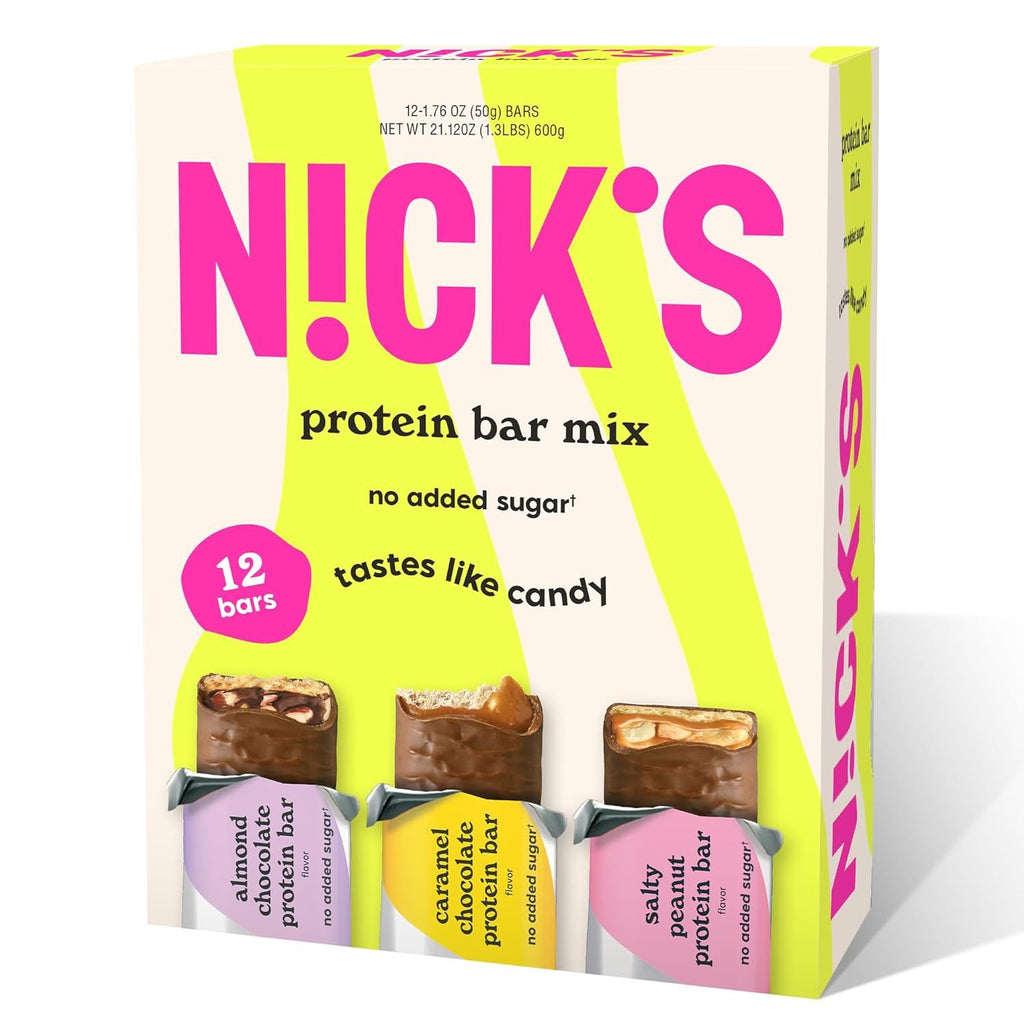 Protein Bars Chocolate Variety Pack High Protein, Low Calories, Peanut, Chocolate Caramel and Almond Chocolate 12 Pack
