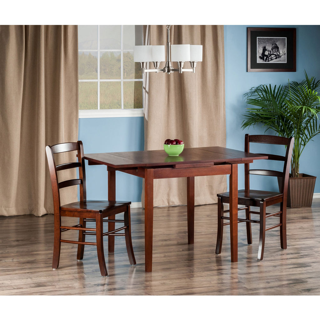 Pulman 3-Pc Set Extension Table 2 Ladder Back Chairs