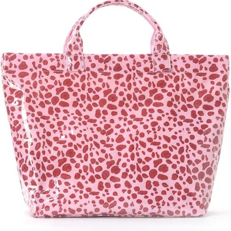 PVC Tote Bag, Striped tote bag for Women, Waterproof Waterproof Beach Tote with Handles, Large Capacity Summer Pool Bag