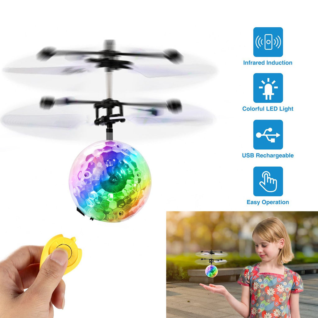 RC Flying Balls Electric Infrared Induction Drone Helicopter Ball LED Light Kids Flying Toy