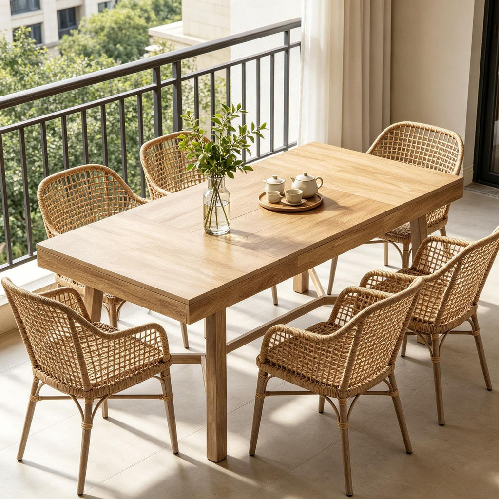 Rectangle Dining Table  Kitchen Table with Reinforced Legs for 6-8 People