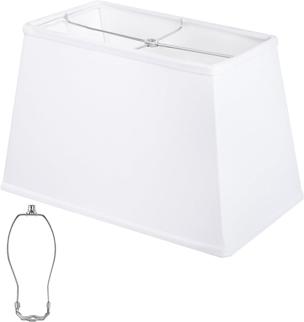 Rectangle White Lamp Shade, Square Large Linen Lamp Shades