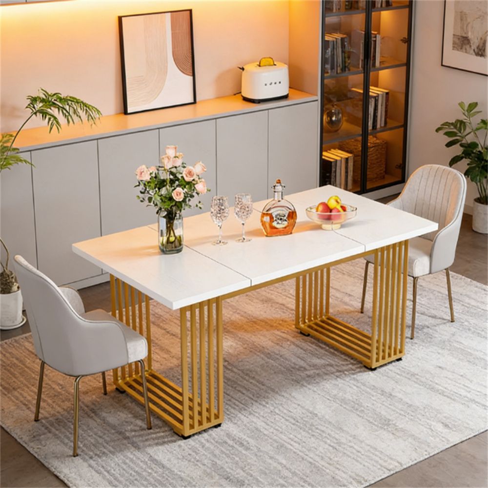 Rectangular dining table, modern dining table, kitchen dining table, with design sense, suitable for kitchen, living room, dining room